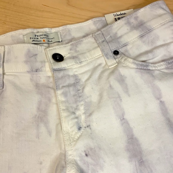 NWT Principle Denim Innovators Wanderer Frayed Hem Acid Washed Jean Short 26 - Picture 3 of 5